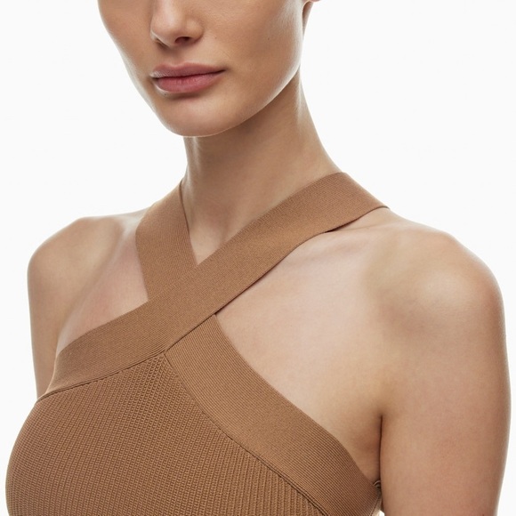 Aritzia Babaton Sculpt Knit Criss Cross Dress- Size Small - Picture 11 of 11